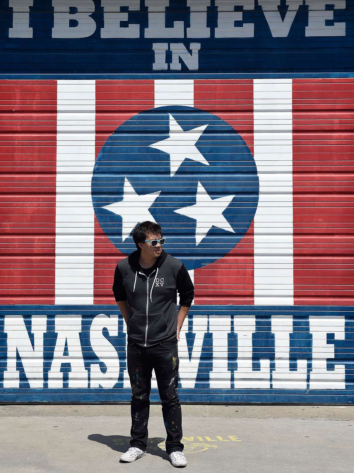 I Believe in Nashville mural by Adrien Saporiti on 12th Avenue South, Nashville